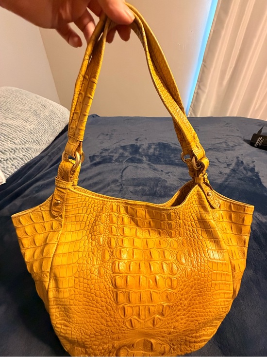 Brahmin Handbags - Vintage Brahmin Butter Croc-Embossed Shoulder Bag